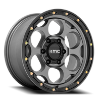 KMC Dirty Harry 20x9" 6x135mm 87.1mm CB 0mm Satin Gray Black Lip
