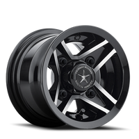 Fairway Alloys Divot 8x7" 4x101.6mm 70.7mm CB 0mm Gloss Black Machined