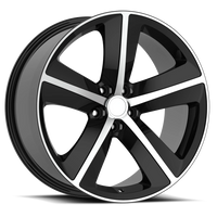 Replica Alloys Dodge Challenger 20x9 +20 5x115mm 71.5mm Gloss Black Machined Face