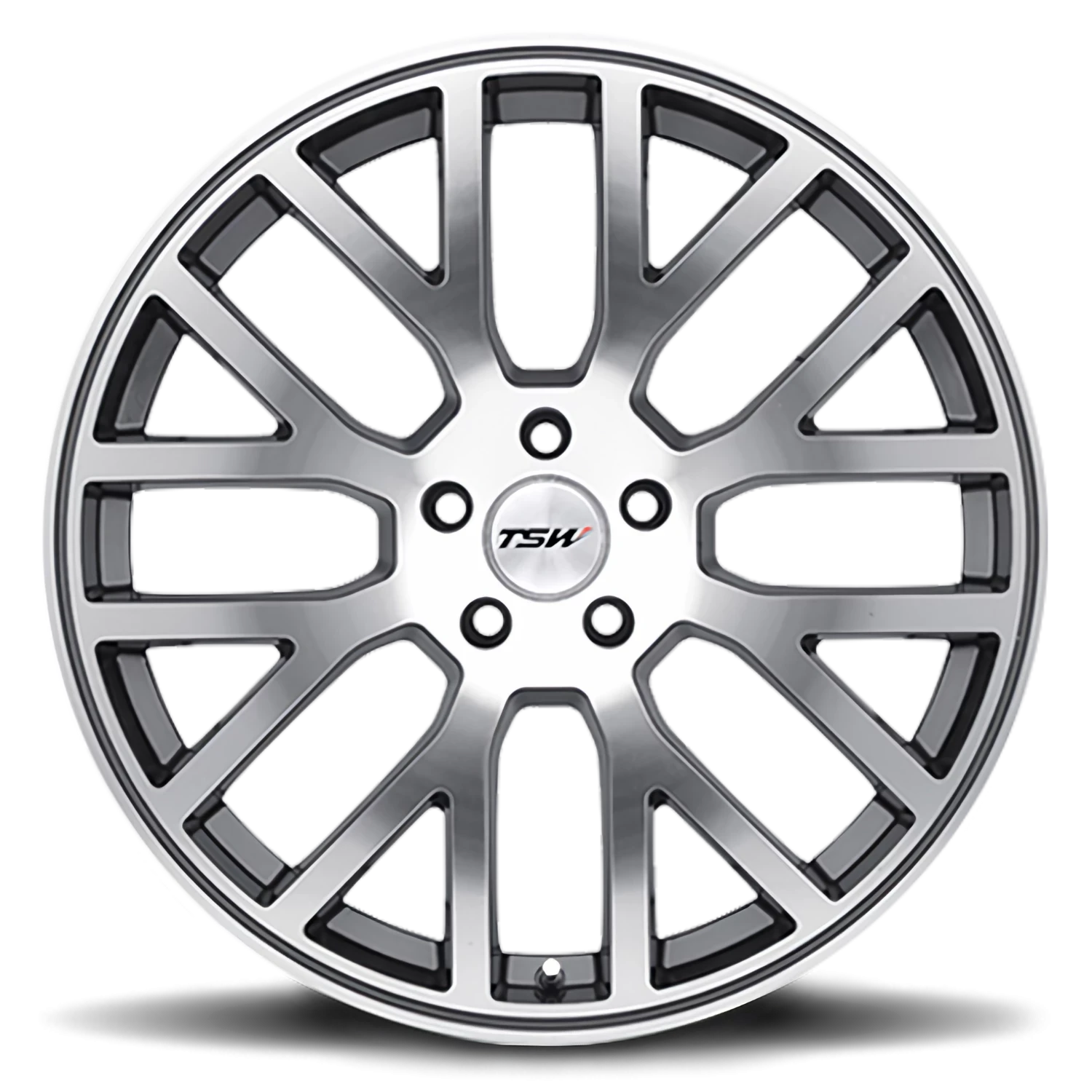 TSW Donington 22x10.5" 5x120mm 76mm CB +35mm Gunmetal Mirror Cut Face