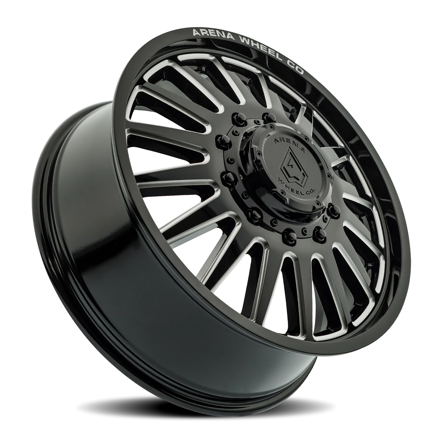 Arena Dually Rival 22x8.25" 10x225mm 170.13mm CB +105mm Gloss Black Milled