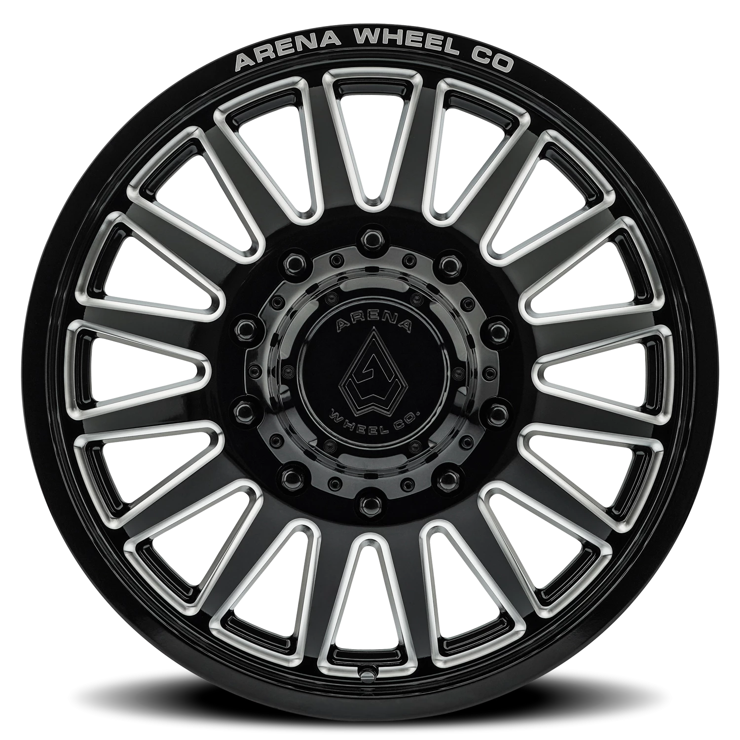 Arena Dually Rival 22x8.25" 10x225mm 170.13mm CB +105mm Gloss Black Milled