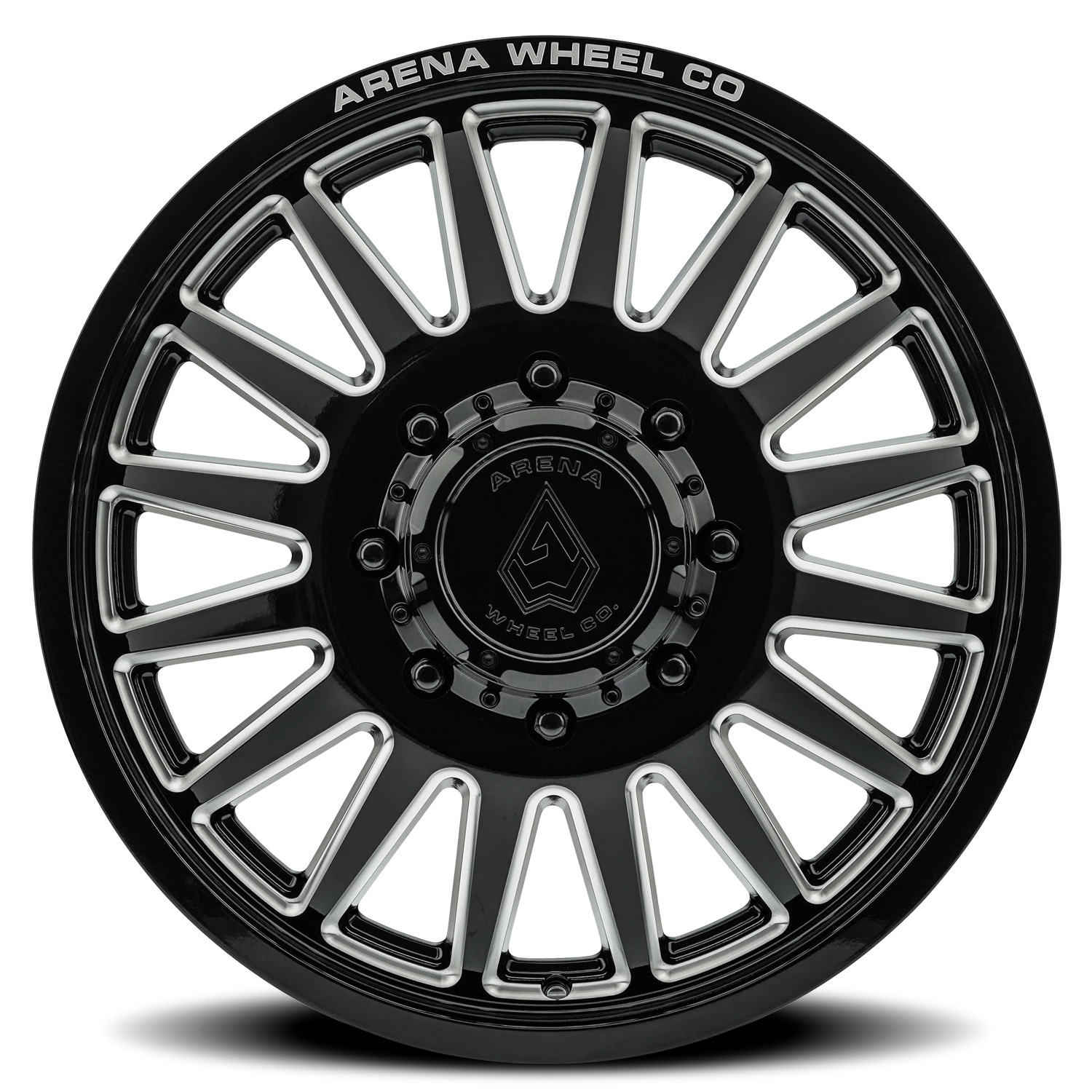 Arena Dually Rival 22x8.25" 8x210mm 154.29mm CB +105mm Gloss Black Milled