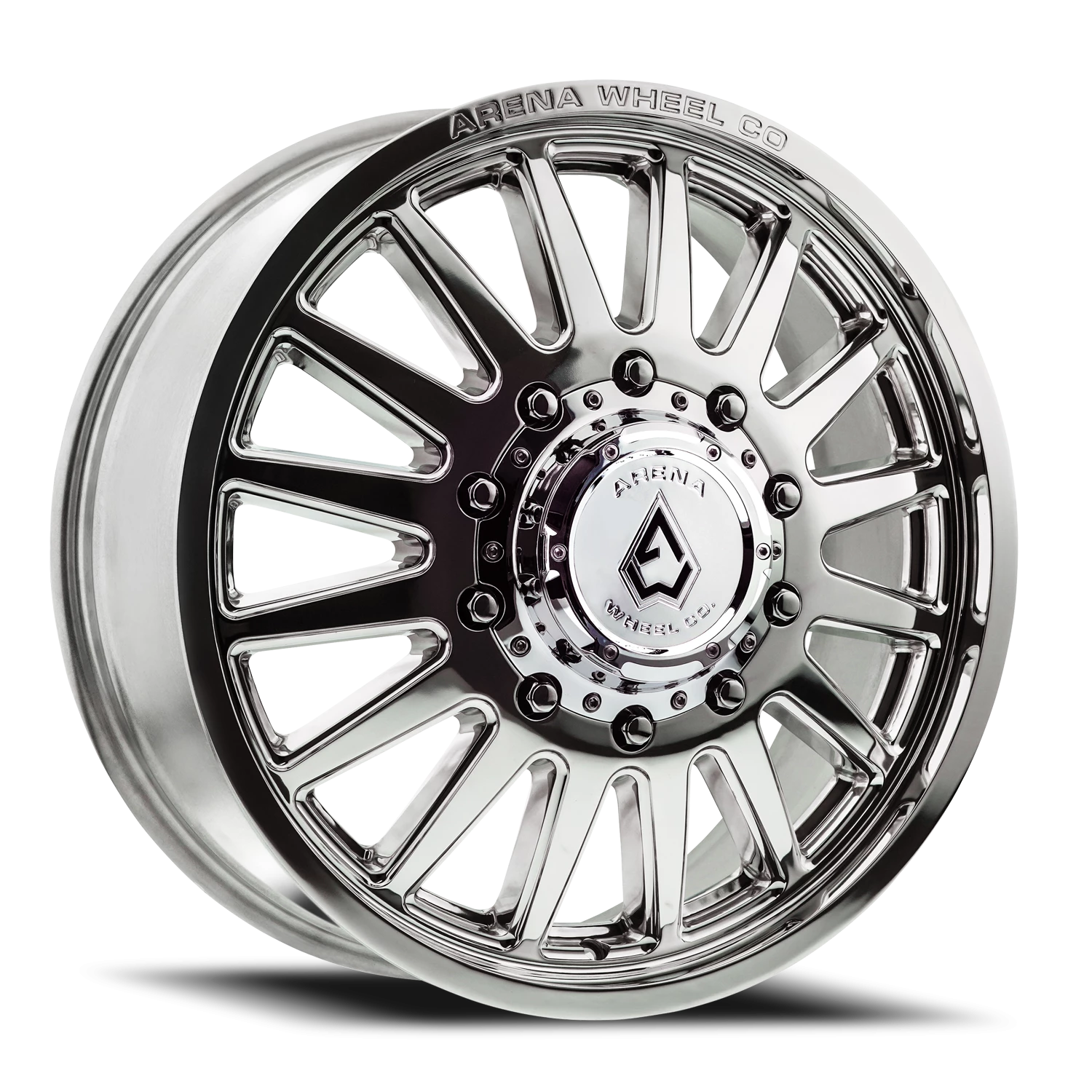 Arena Dually Rival 24x8.25" 10x225mm 170.13mm CB +105mm Polished Silver Milled