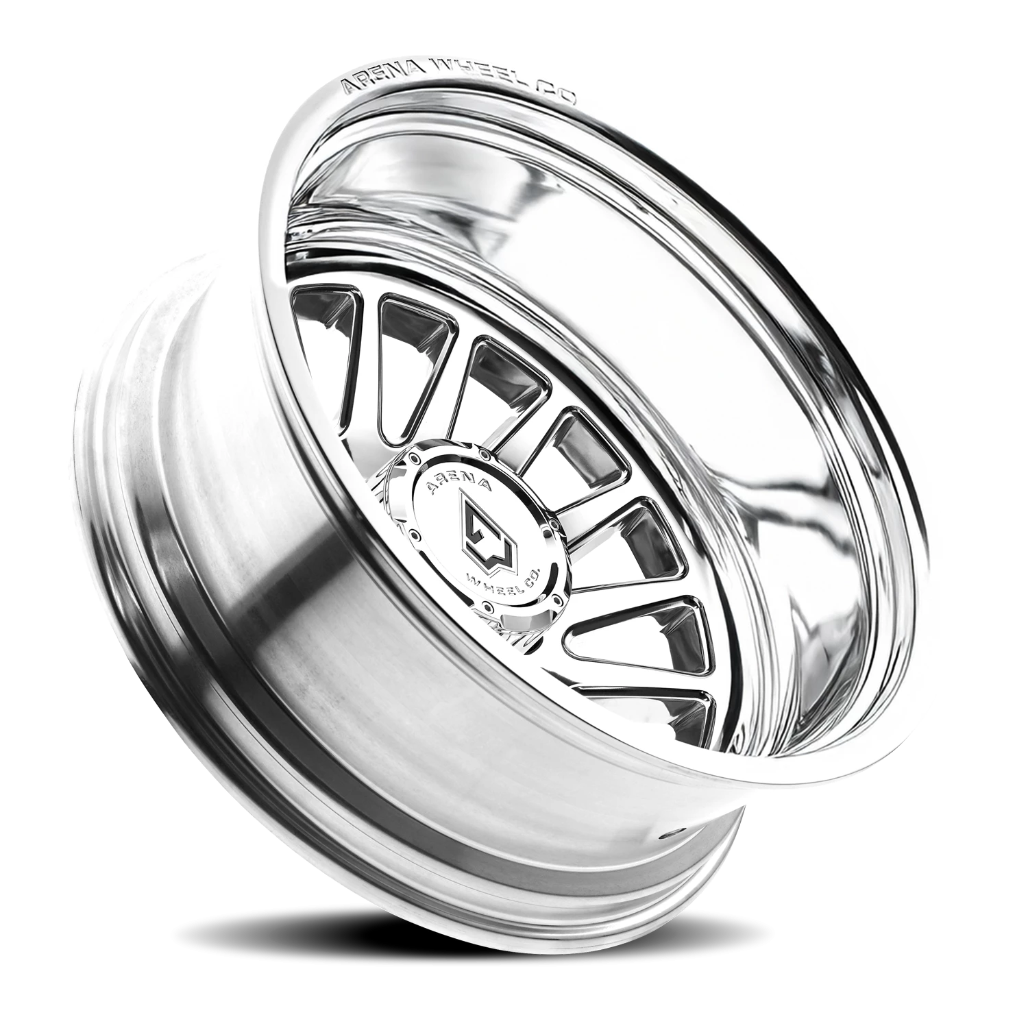 Arena Dually Rival 20x8.25" 10x225mm 170.13mm CB -202mm Polished Silver Milled