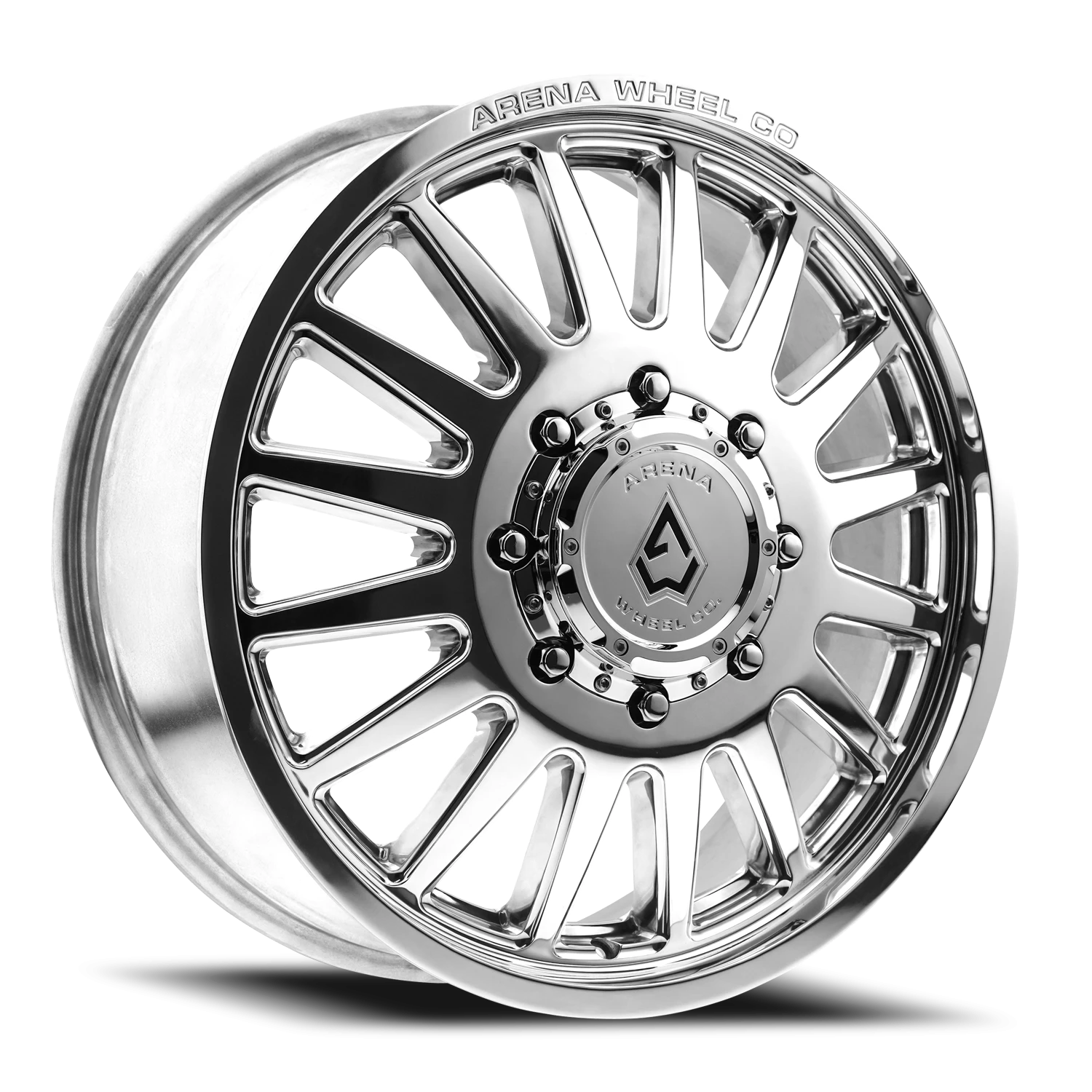Arena Dually Rival 24x8.25" 8x200mm 142.24mm CB +105mm Polished Silver Milled
