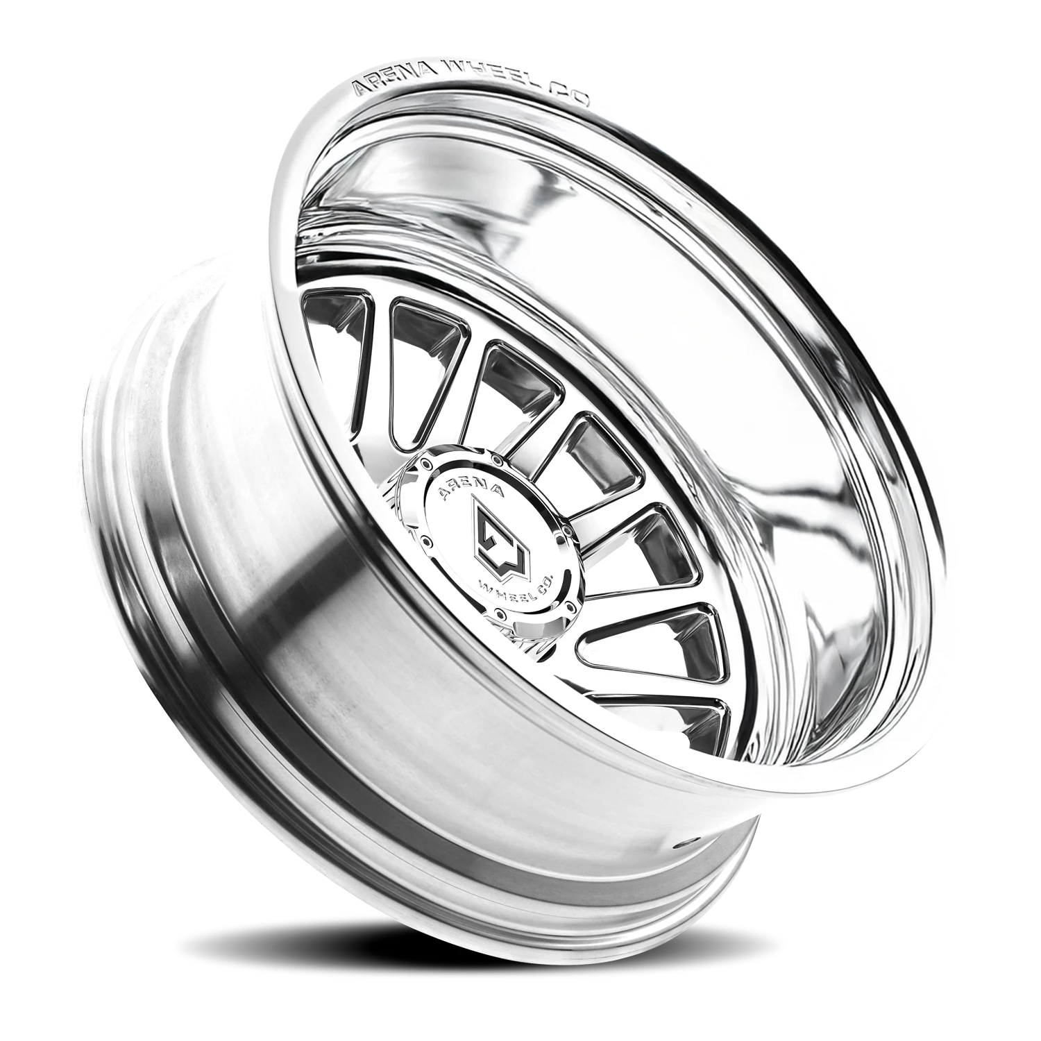 Arena Dually Rival 20x8.25" 8x200mm 142.24mm CB -202mm Polished Silver Milled