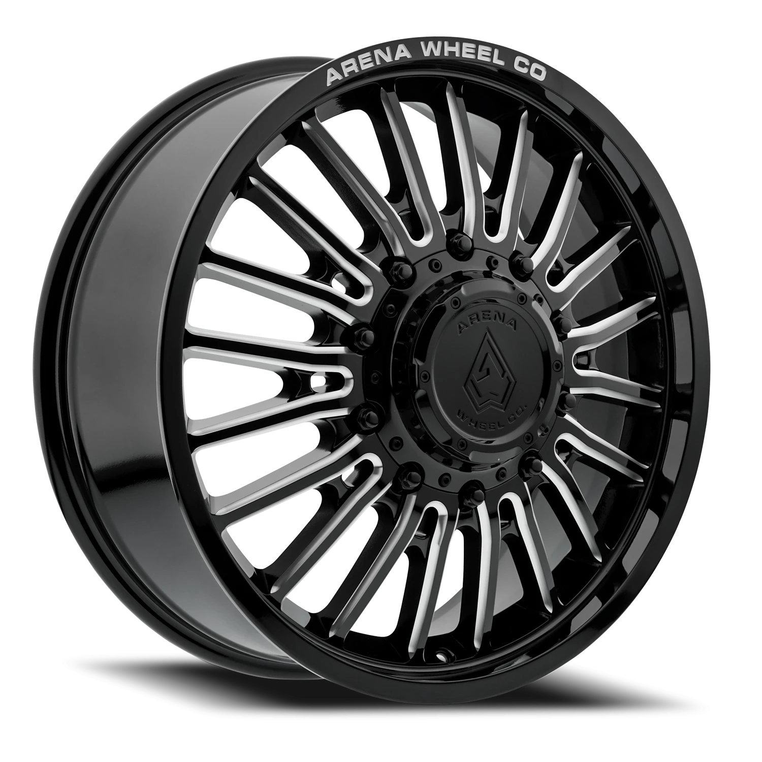 Arena Dually Thunder 22x8.25" 10x225mm 170.13mm CB +105mm Gloss Glossy Black Milled