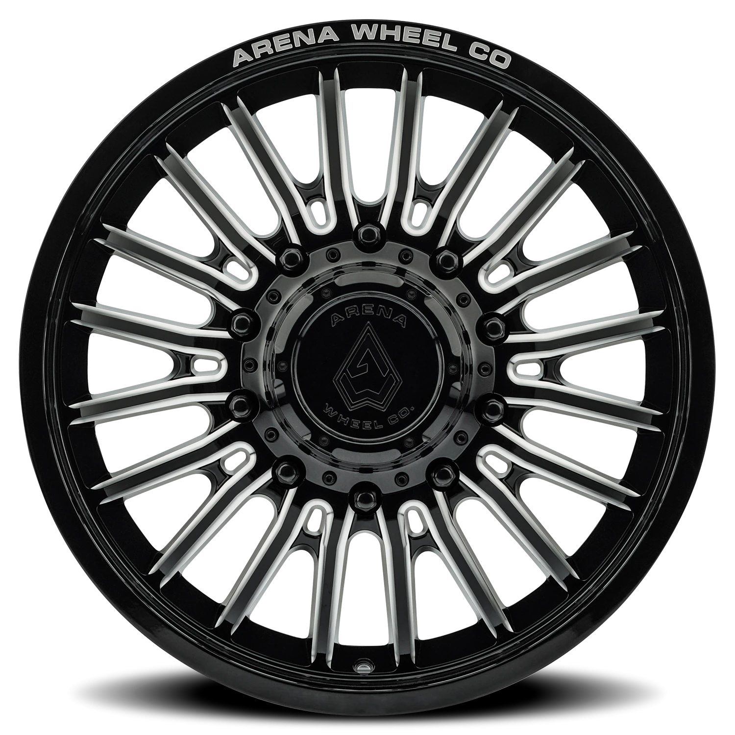Arena Dually Thunder 22x8.25" 10x225mm 170.13mm CB +105mm Gloss Glossy Black Milled