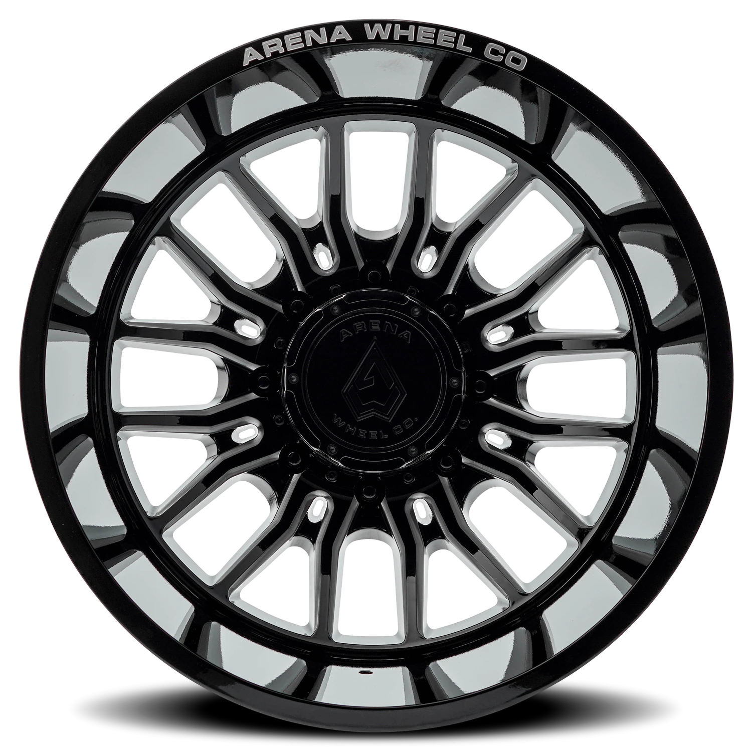Arena Dually Thunder 22x8.25" 8x200mm 142.24mm CB -202mm Gloss Glossy Black Milled