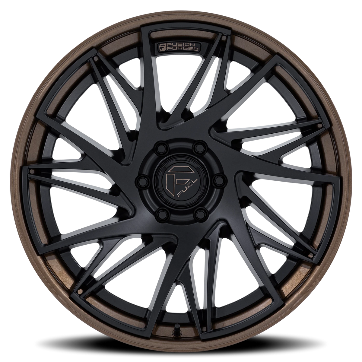 Fuel Dynamo 22x9.5 +20 6x139.7mm 106.1mm Matte Black G-Bronze Lip