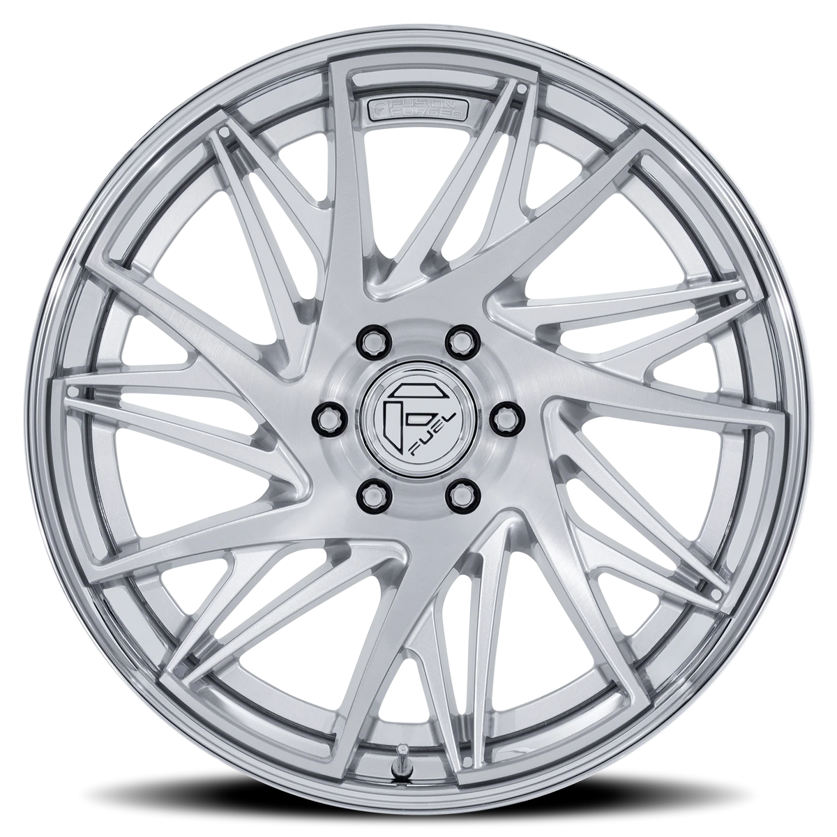 Fuel Dynamo 20x9 +1 5x127mm 71.5mm Gloss Silver Brushed-Chrome Lip