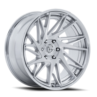 Fuel Dynamo 22x10 -18 6x139.7mm 106.1mm Gloss Silver Brushed-Chrome Lip