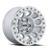 KMC E25 Beadlock 17x9 -12 5x127mm 71.5mm Machined Silver