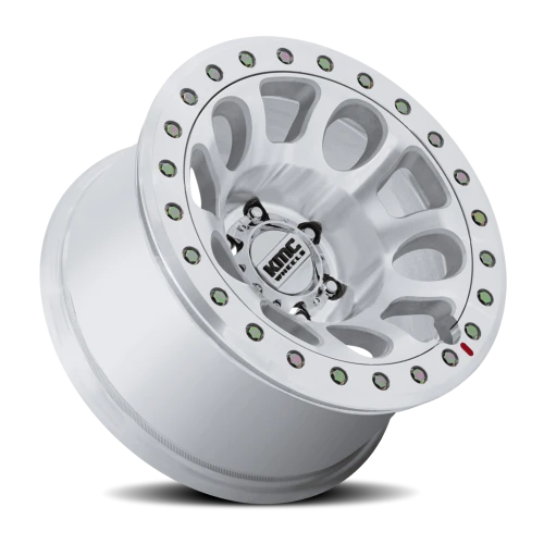 KMC E25 Beadlock 17x9 -12 6x135mm 87.1mm Machined Silver