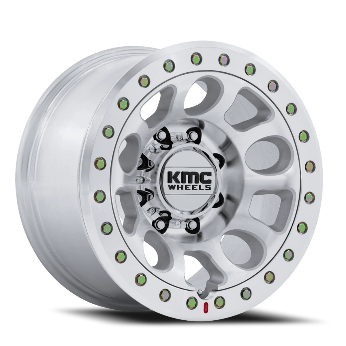 KMC E25 Beadlock 17x9 -38 8x165.1mm 125.1mm Machined Silver