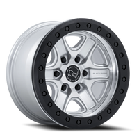 Black Rhino Echo Trail Lock Beadlock 17x8.5 +0 6x139.7mm 106.1mm Hyper Silver Machined Face