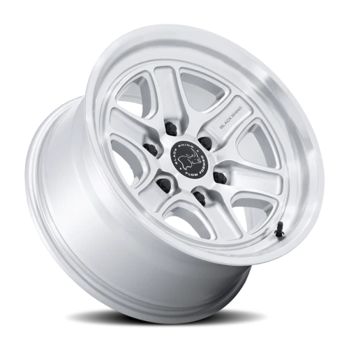 Black Rhino Echo 17x8.5" 6x139.7mm 106.1mm CB +25mm Gloss Silver Machined Face
