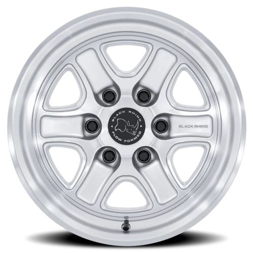 Black Rhino Echo 17x8.5" 6x139.7mm 106.1mm CB +25mm Gloss Silver Machined Face