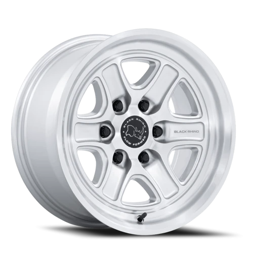 Black Rhino Echo 18x9" 8x165.1mm 125.1mm CB +12mm Gloss Silver Machined Face