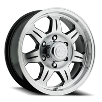 Raceline Element Trailer 870 16x6 +0 8x165.1mm 124.46mm Black Machined Face