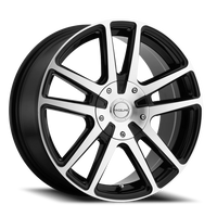 Raceline Encore 17x7.5" 5x108mm 72.62mm CB +40mm Black Machined Face