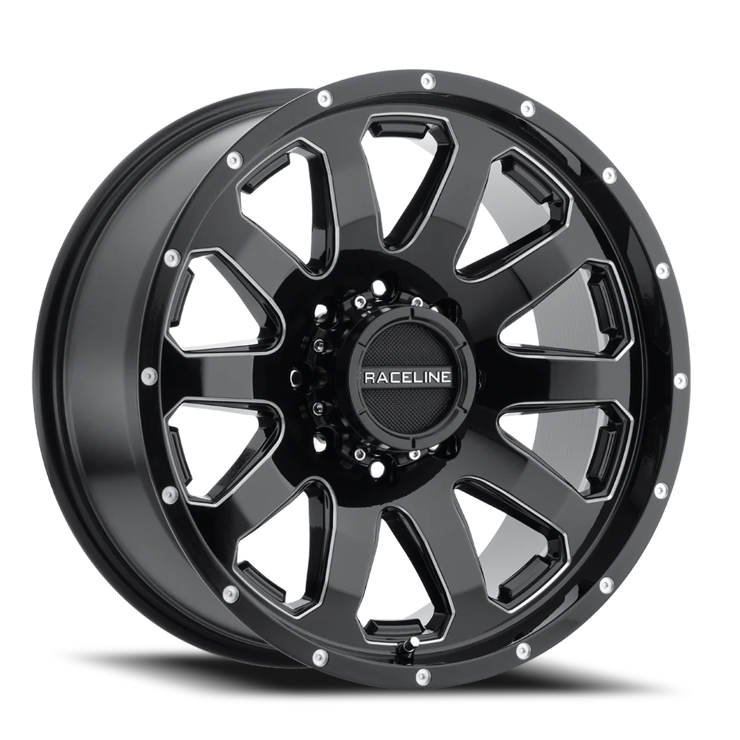 Raceline Enforcer 938M 20x9 -12 6x135mm 87.1mm Gloss Black Milled