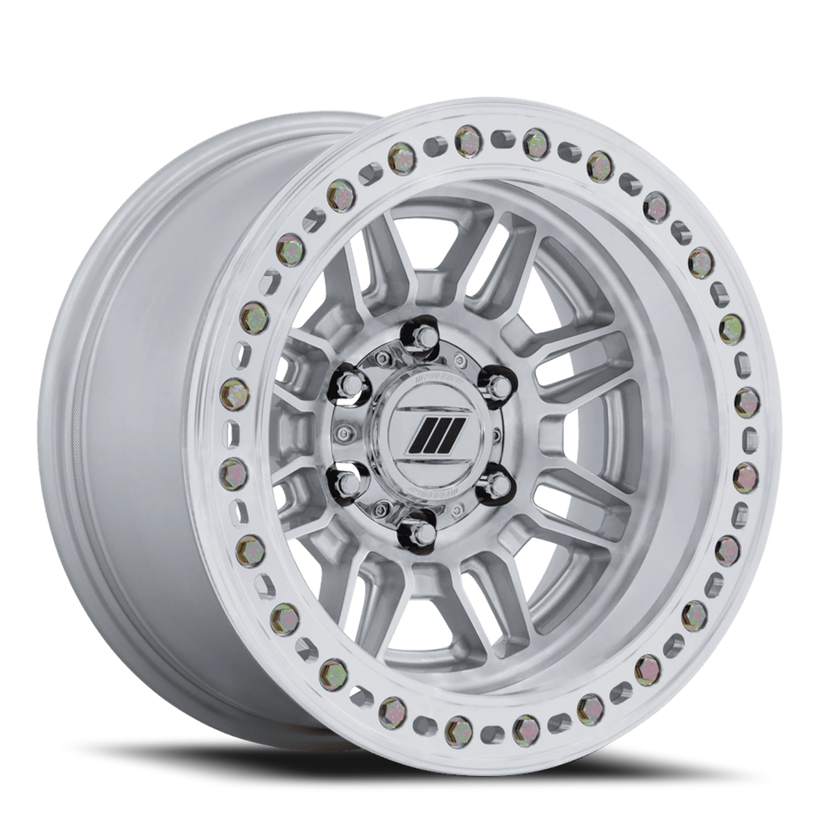 Pro Comp Equalizer BL PA208 17x9 -38 5x127mm 71.5mm Gloss Silver Machined Face