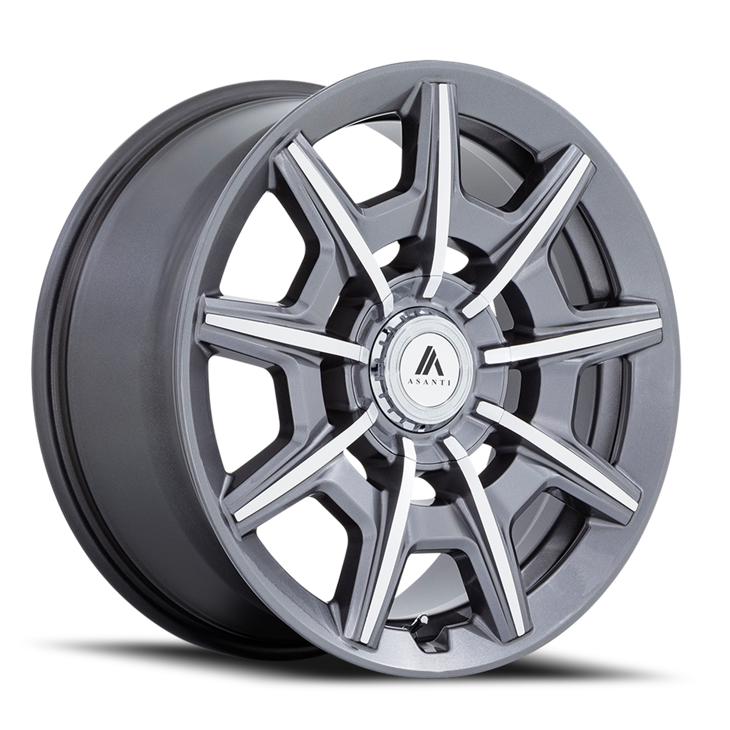 Asanti Black Label Esquire 20x9" 5x115mm 74.1mm CB +15mm Gloss Anthracite Bright Machined