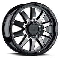 Black Rhino Excursion 18x8" 6x139.7mm 112.1mm CB +35mm Gloss Black Mirror Face