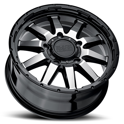 Black Rhino Excursion 18x8" 6x139.7mm 112.1mm CB +35mm Gloss Black Mirror Face