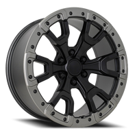 Factory Reproductions FR 99 Ford Bronco Raptor SBCGR 20x9 +20 6x139.7mm 93.1mm Satin Black Carbon Gray Ring