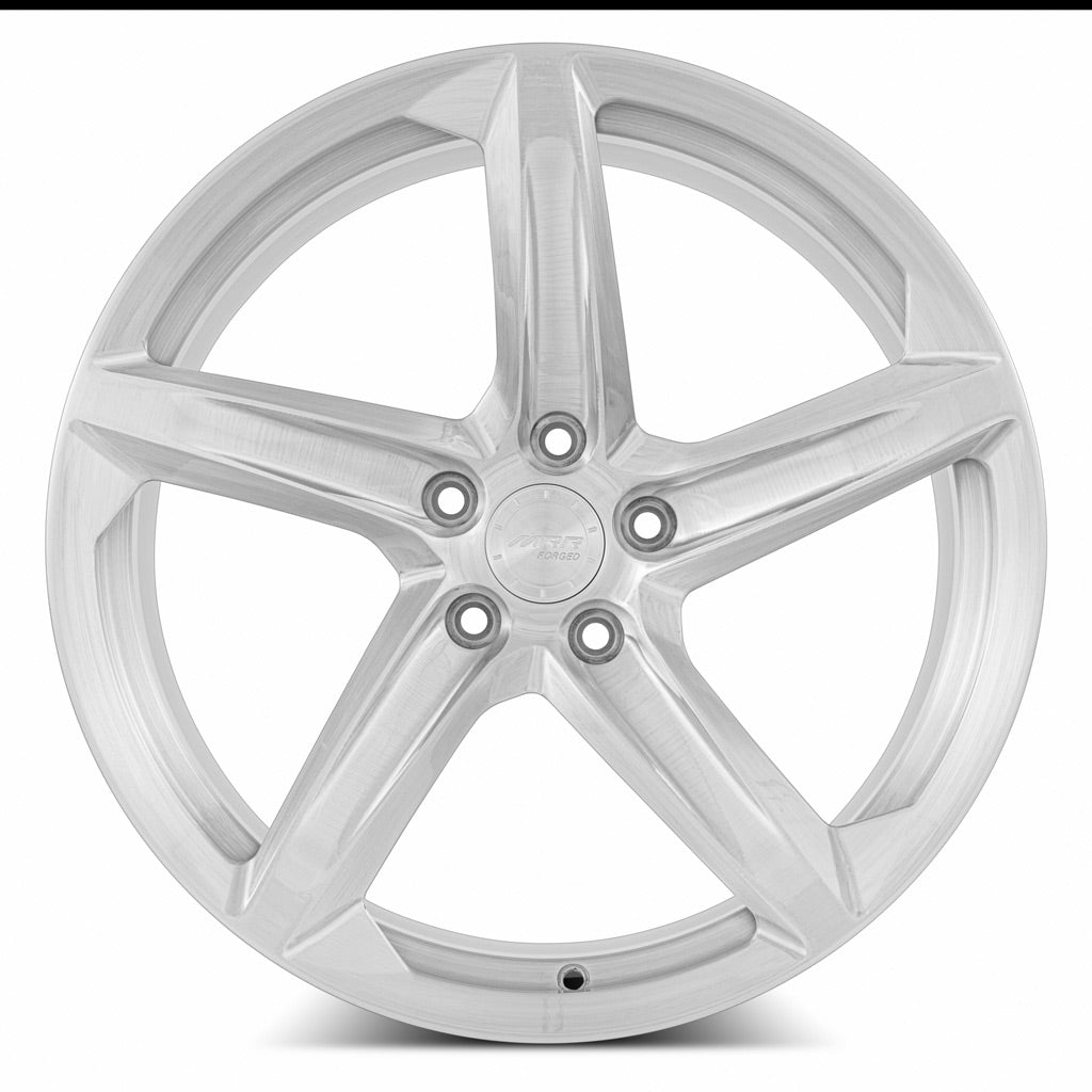 MRR Forged F23 20x11 48 5x120mm 66.9mm Brushed Clear Left