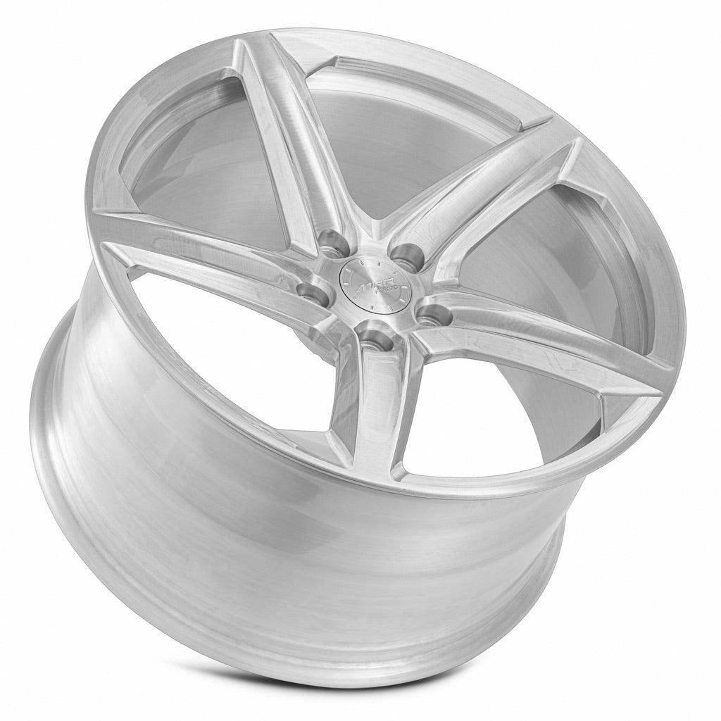 MRR Forged F23 20x11 48 5x120mm 66.9mm Brushed Clear Right