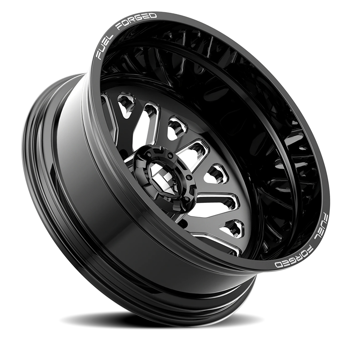 Fuel FF19D Dually 22x8.25 -240 8x165.1mm 121.5mm Gloss Black Milled