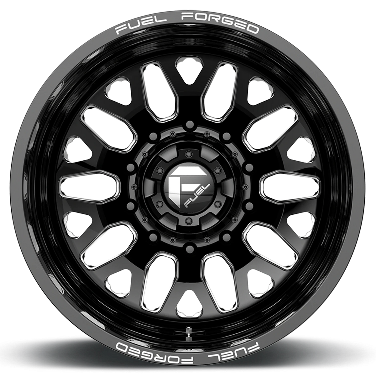 Fuel FF19D Dually 24x8.25 -221 8x210mm 154.3mm Gloss Black Milled