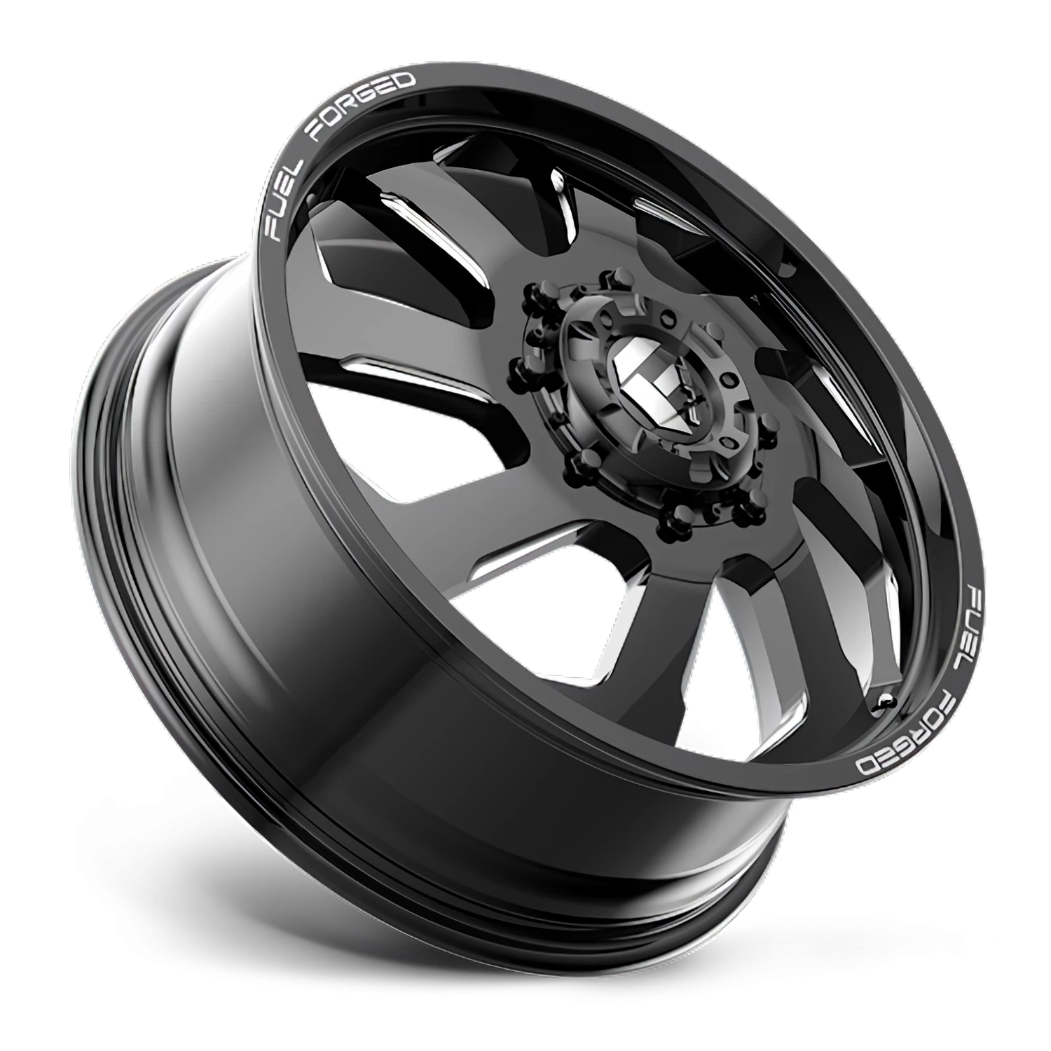 Fuel FF39D Dually 20x8.25" 8x200mm 142.2mm CB +105mm Gloss Black Milled