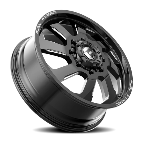 Fuel FF39D Dually 22x8.5 +105 8x200mm 142.2mm Gloss Black Milled