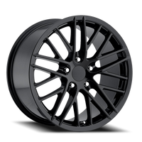 Factory Reproductions FR 15 2009 C6 ZR1 Corvette Replica GB 18x9.5 +40 5x120.65mm 70.3mm Gloss Black