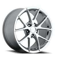 Factory Reproductions FR 18 2009 C6 Z06 Corvette Spyder Replica CH 17x8.5 +56 5x120.65mm 70.3mm Chrome