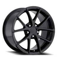 Factory Reproductions FR 18 2009 C6 Z06 Corvette Spyder Replica GB 19x10 +79 5x120.65mm 70.3mm Gloss Black