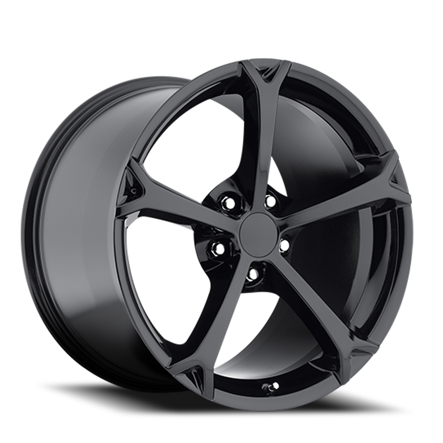 Factory Reproductions FR 19 2010 C6 Corvette Grand Sport Replica GB 18x9.5 +57 5x120.65mm 70.3mm Gloss Black