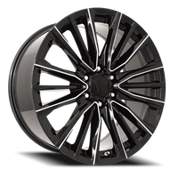 Factory Reproductions FR 205 Platinum V Replica BM 22x9 +28 6x139.7mm 78.1mm Black Ball Milled