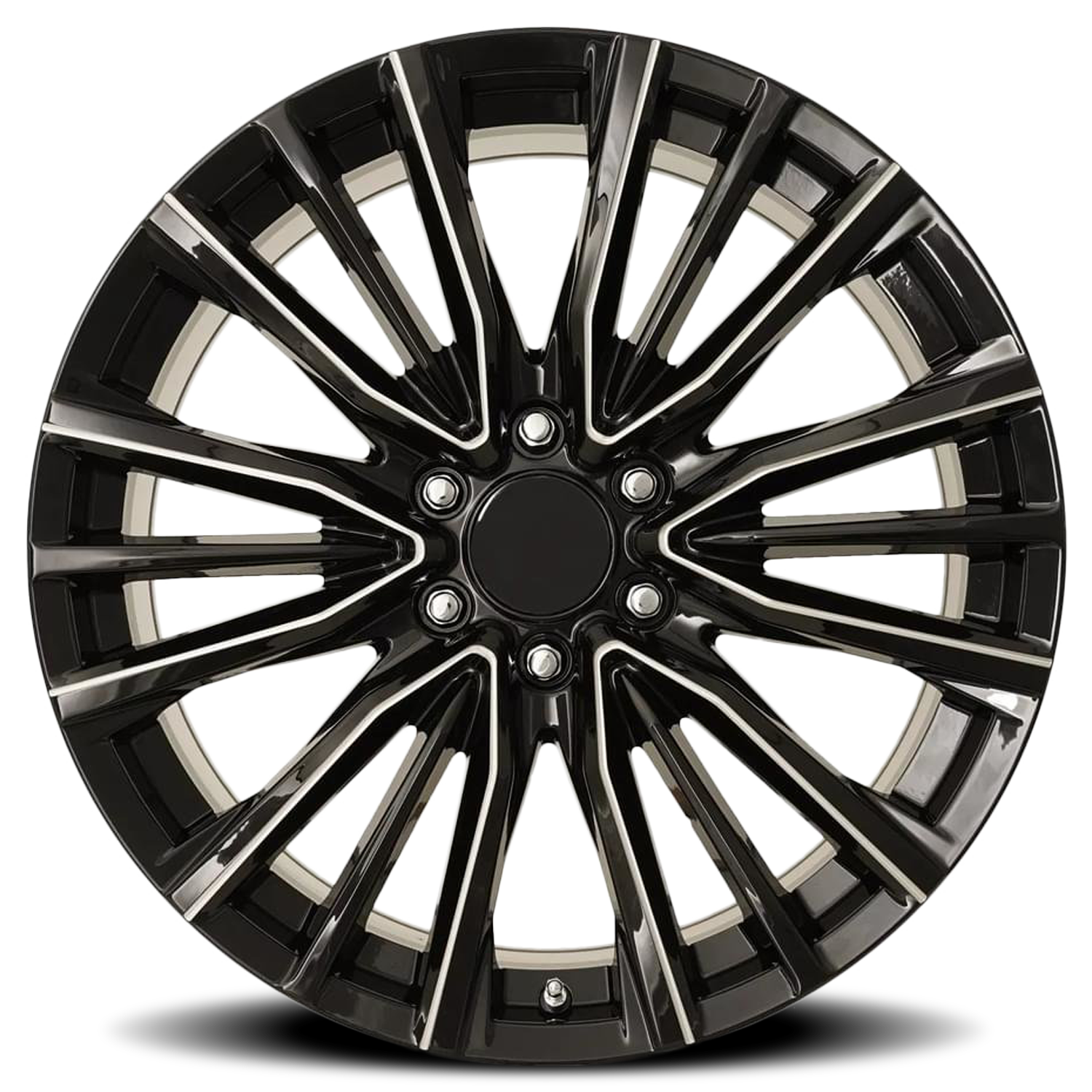 Factory Reproductions FR 205 Platinum V Replica BM 24x10 +28 6x139.7mm 78.1mm Black Ball Milled