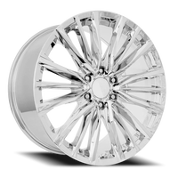 Factory Reproductions FR 205 Platinum V Replica CH 24x10 +28 6x139.7mm 78.1mm Chrome