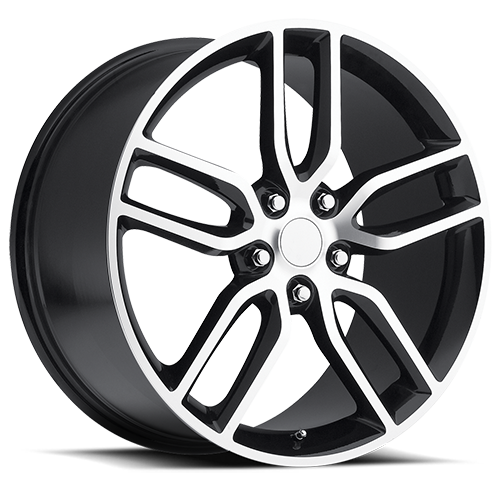 Factory Reproductions FR 26 2015 Corvette C7 Z51 Replica GBM 19x10 +56 5x120.65mm 70.3mm Gloss Black Machined Face