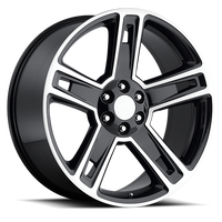 Factory Reproductions FR 34 Chevrolet Silverado Replica GBM 22x9 +24 6x139.7mm 78.1mm Gloss Black Machined Face