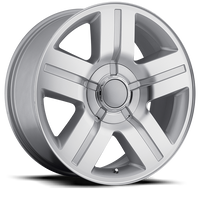 Factory Reproductions FR 37 Chevrolet Texas Silverado Replica SL 20x8.5 +30 6x139.7mm 78.1mm Gloss Silver Machined Face