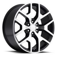 Factory Reproductions FR 44 GMC Sierra Replica GBM 20x9 +27 6x139.7mm 78.1mm Gloss Black Machined Face
