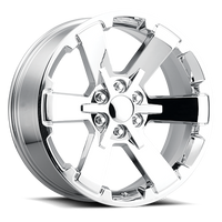 Factory Reproductions FR 45 GMC Dual Six Star Replica CH 22x9 +24 6x139.7mm 78.1mm Chrome